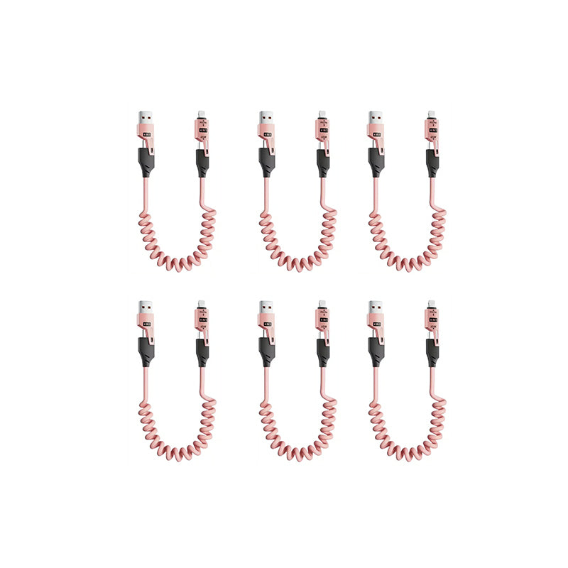 Jousivenytettävä 4 in 1 65W Pikalatausdatakaapeli