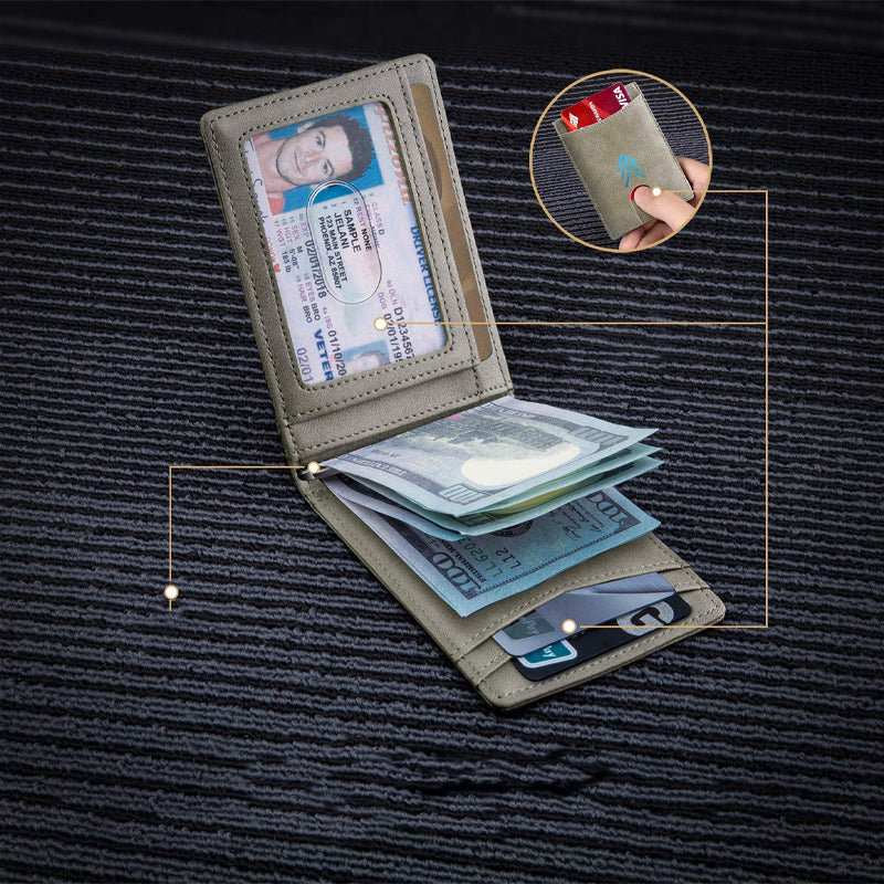 Aitoa nahkaa Anti-theft Swipe kortin haltija