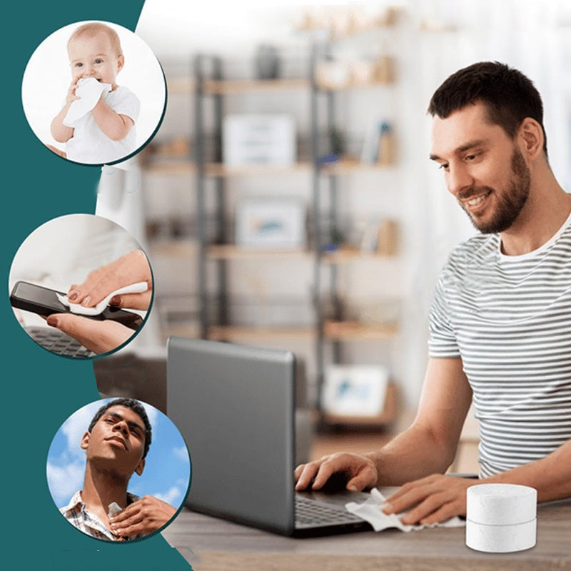 ✨ Puristettuja pyyhetabletteja