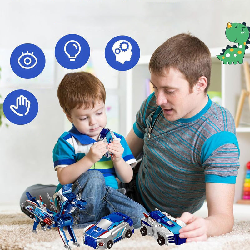 2-in-1 Magneettinen Auto, joka muuntautuu lentäväksi lohikäärmeeksi ja yksisarviseksi