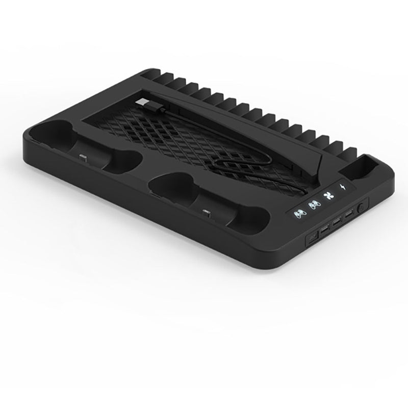 Lataustelakka Jäähdytysalustalla Kahdelle PS5-Ohjaimelle