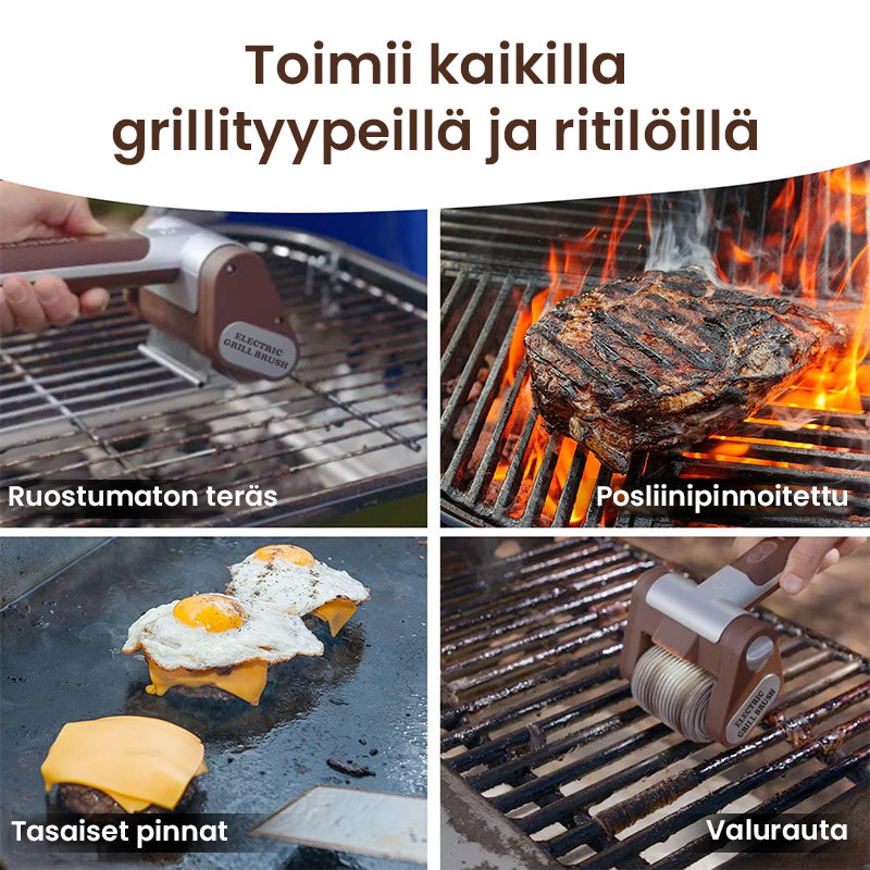 Sähköinen Harjaton Grillinpuhdistin