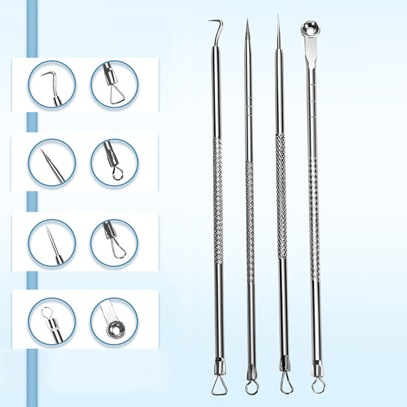 Ruostumaton teräs Blackhead Remover Tool Kit