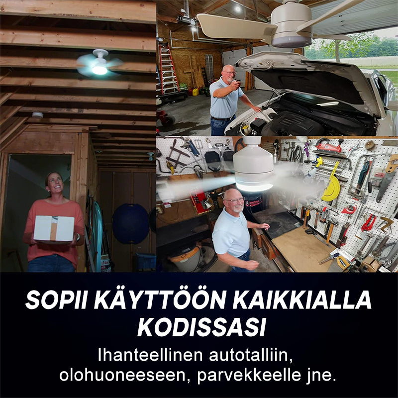 Kattotuuletin LED-valolla