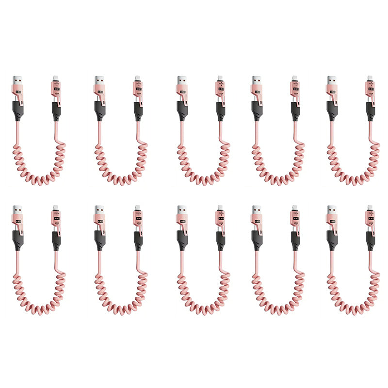 Jousivenytettävä 4 in 1 65W Pikalatausdatakaapeli