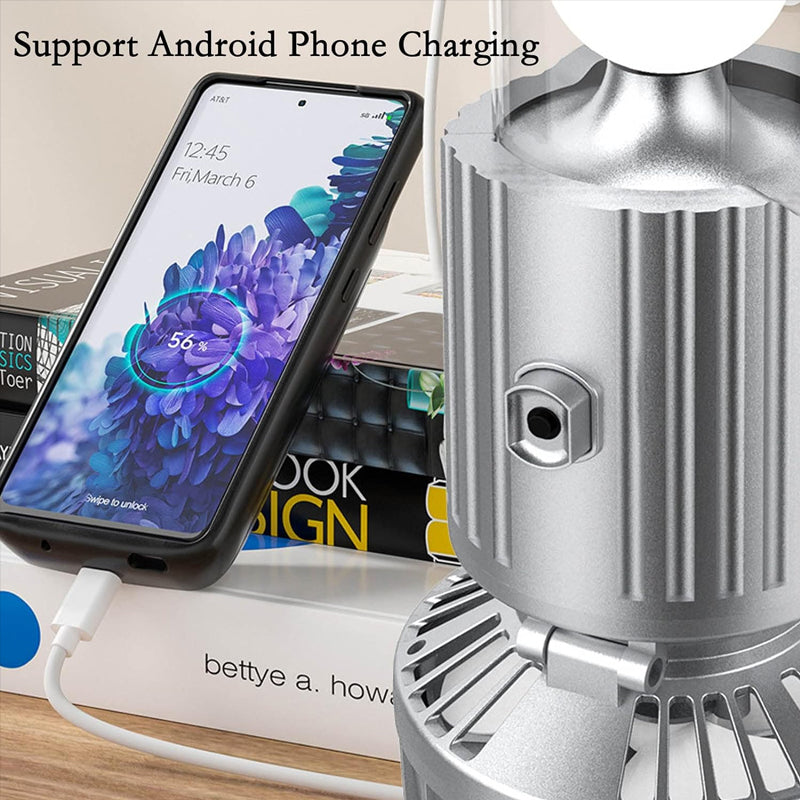 6-in-1 kannettava aurinkokäyttöinen LED- retkilamppu