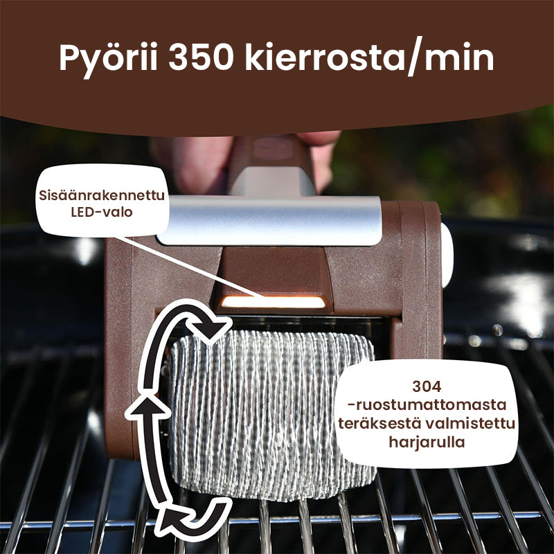 Sähköinen Harjaton Grillinpuhdistin