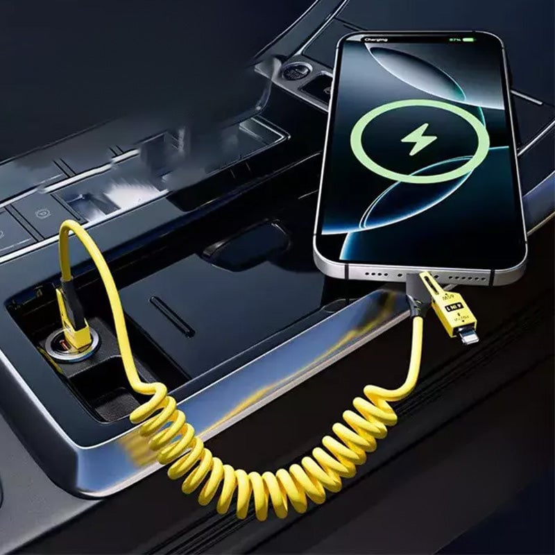 Jousivenytettävä 4 in 1 65W Pikalatausdatakaapeli