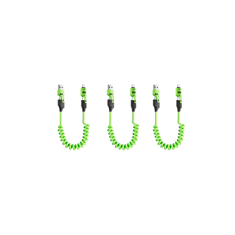 Jousivenytettävä 4 in 1 65W Pikalatausdatakaapeli