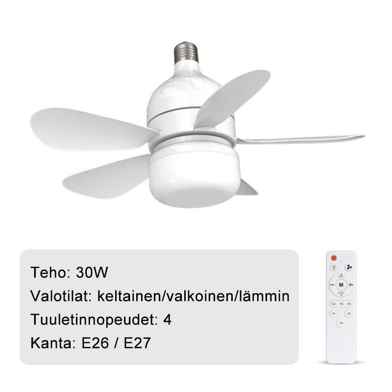Kattotuuletin LED-valolla