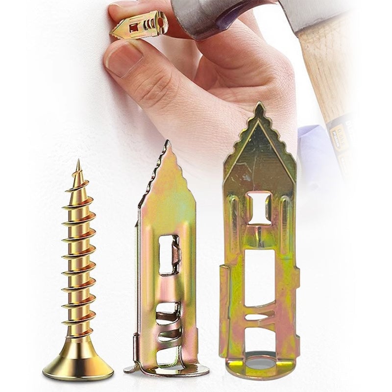 Kipsilevyn kiinnitysankkurit + Korkean lujuuden sinkkiruuvit (100 kpl)