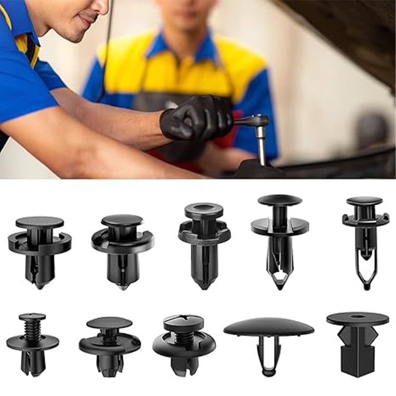 725 kpl auton kiinnitysklipsejä ja kiinnikkeiden irrotustyökalu