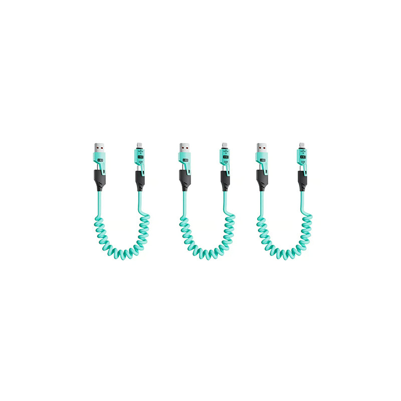 Jousivenytettävä 4 in 1 65W Pikalatausdatakaapeli