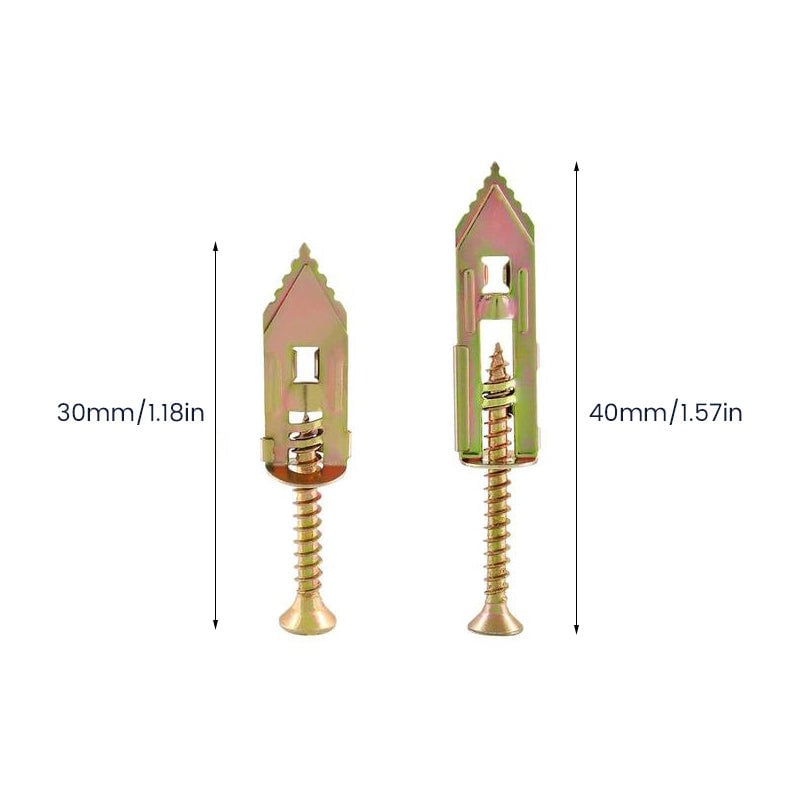 Kipsilevyn kiinnitysankkurit + Korkean lujuuden sinkkiruuvit (100 kpl)
