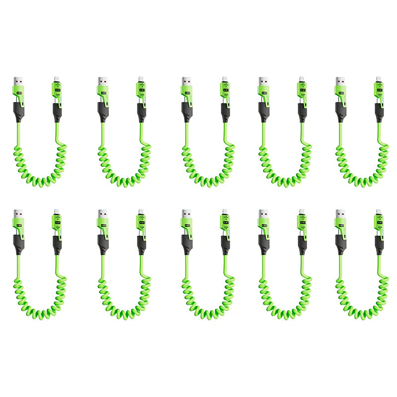 Jousivenytettävä 4 in 1 65W Pikalatausdatakaapeli