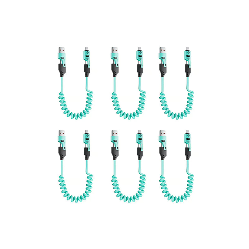 Jousivenytettävä 4 in 1 65W Pikalatausdatakaapeli