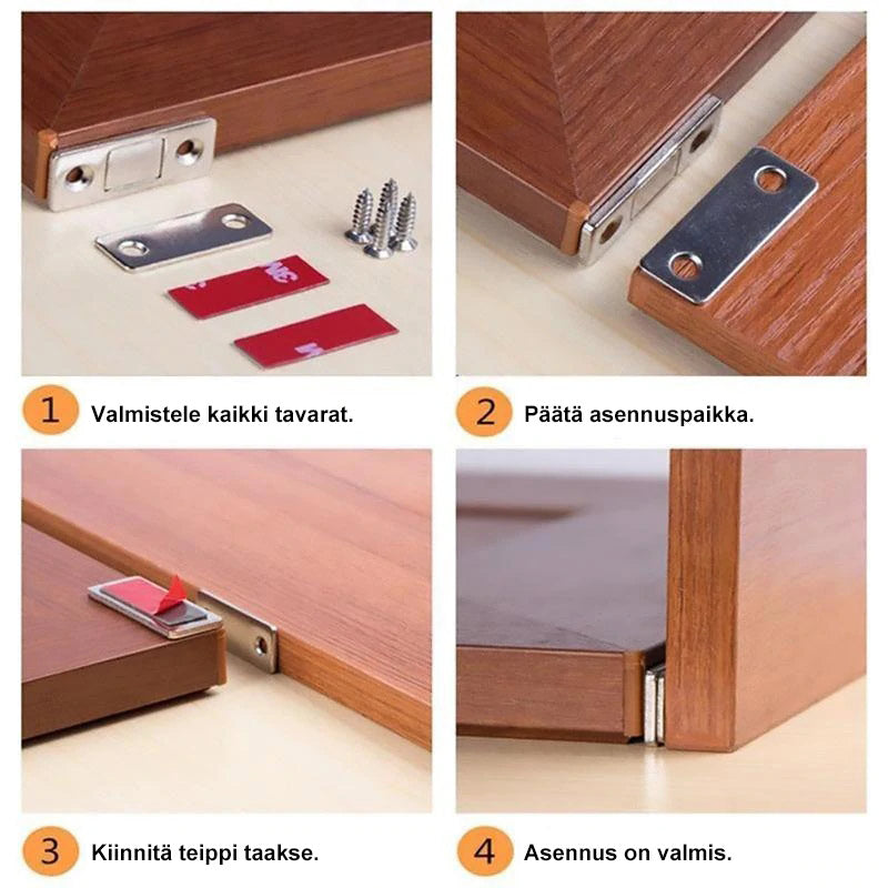 Reiätön magneettinen ovensuljin