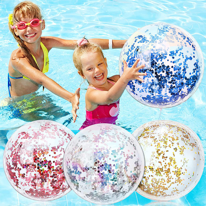Puhallettava Glitter  Konfetti Rantapallo
