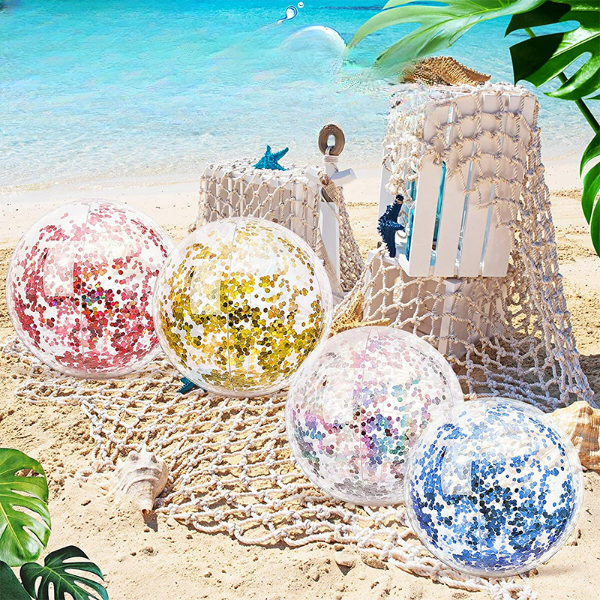 Puhallettava Glitter  Konfetti Rantapallo