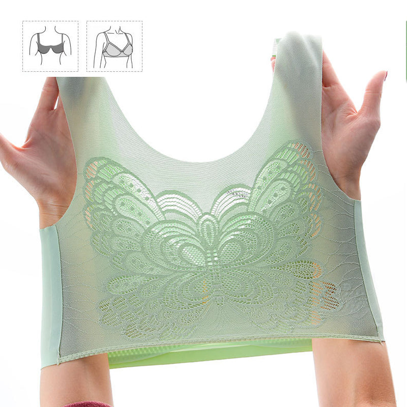 Erittäin ohuet plus-koon rintaliivit jääsilkistä