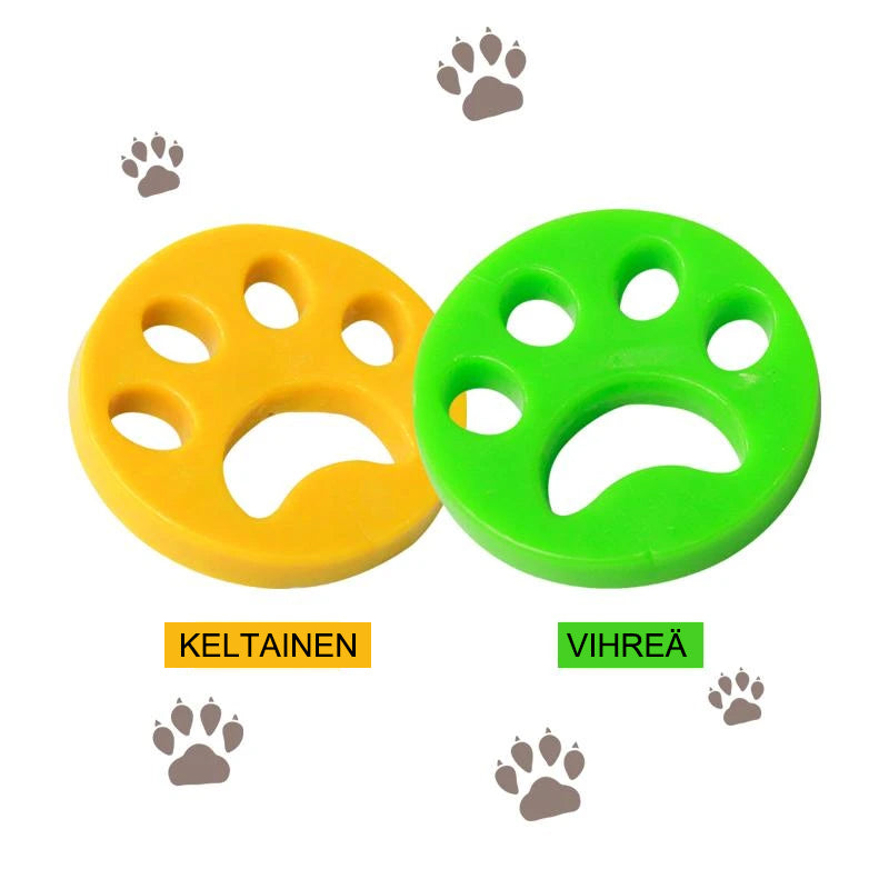 Eläinkarvojen siepparitassu pesukoneeseen