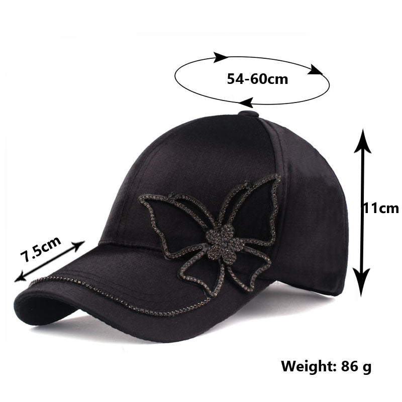 Perhonen kirkas strassi baseball-lippis