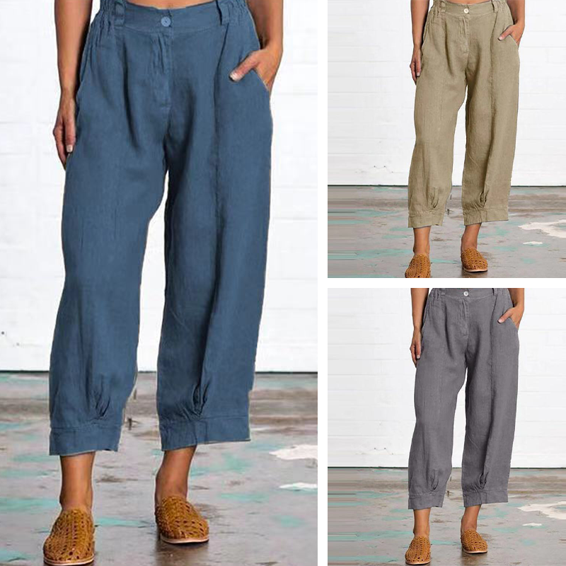 Yksiväriset Rennot Housut (Osta 2,-10%;Osta 3 ,-15%;Osta 4,-20%)