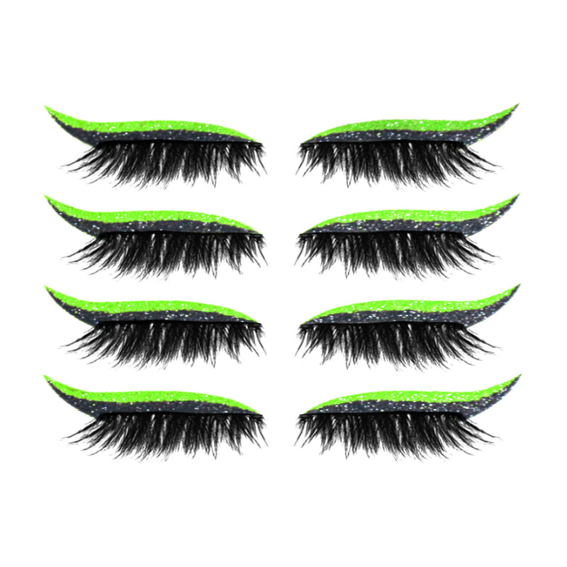 Uudelleenkäytettävät Tekoripsi ja Eyeliner-tarrat  (4 paria)