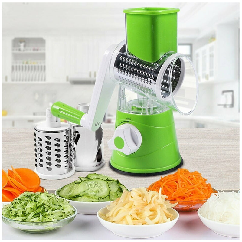 Monikäyttöinen vihannesleikkuri ja viipalointilaite