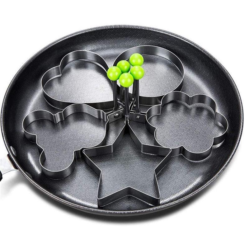 Pyöreät paistetun kananmunan muotit (ruostumaton teräs)