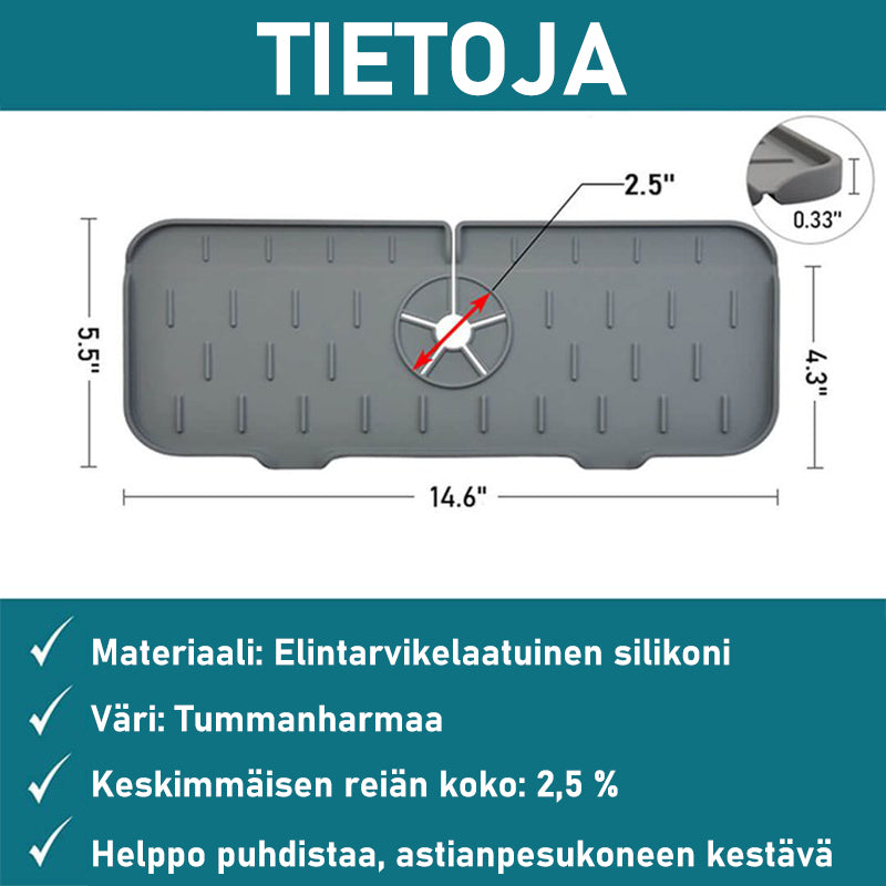 Silikoninen Tippasiepparimatto Pesualtaisiin