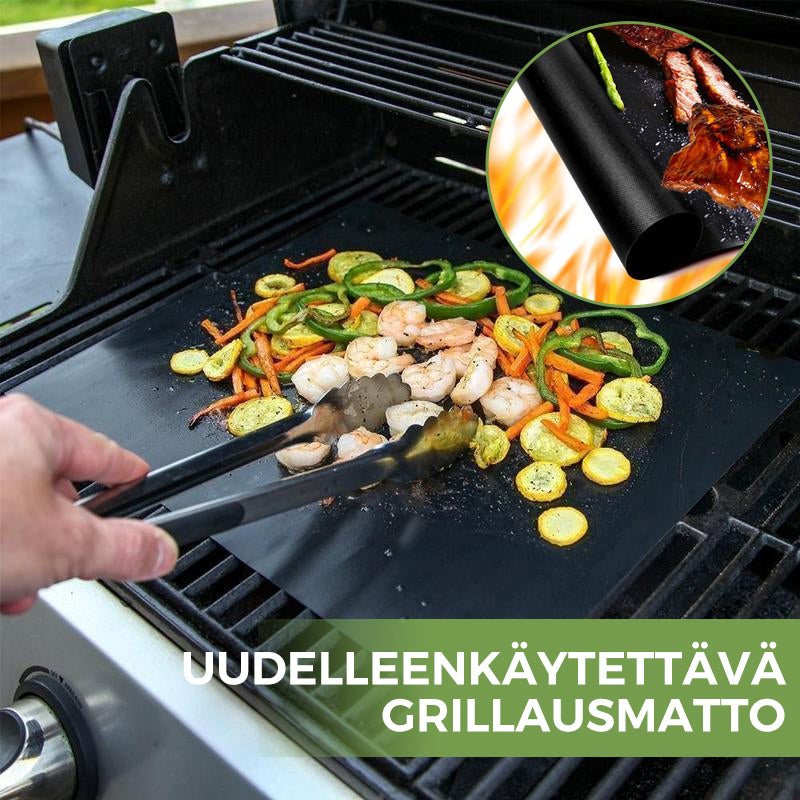 Tarttumattomat BBQ-grillimatot leikkuulaatikolla