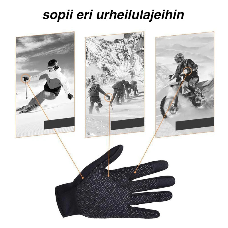 Lämpimät pyöräily- ja juoksuhanskat