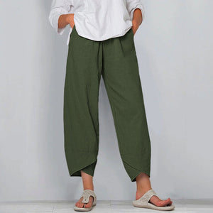 Naisten Yksinkertaiset Väljät Housut