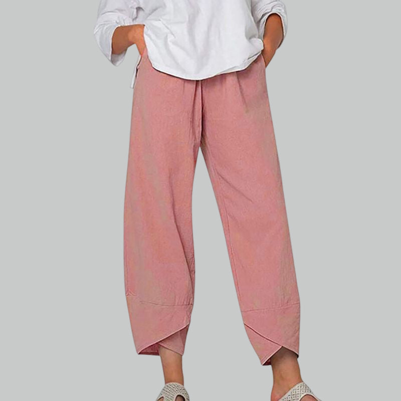 Naisten Yksinkertaiset Väljät Housut