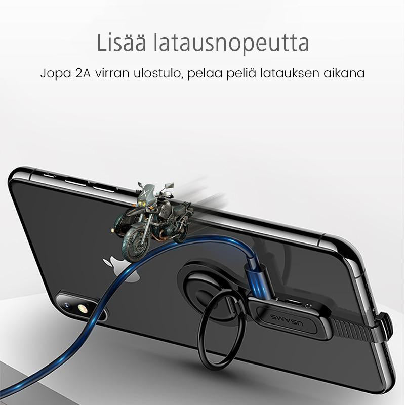 4-in-1 Pikalatausadapteri kahdelle laitteelle