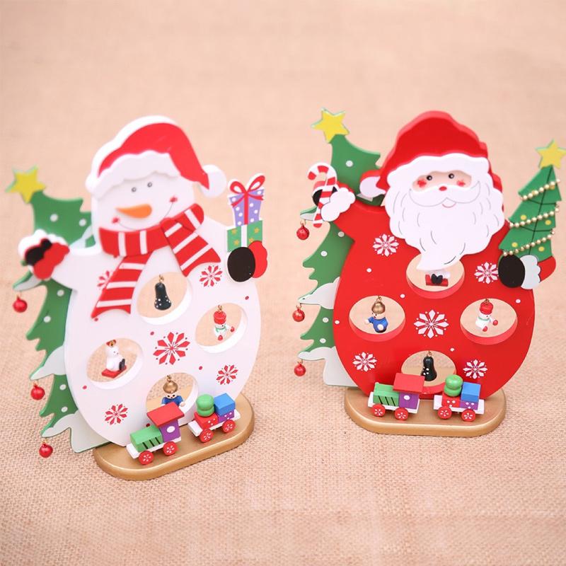 Puinen joulukoriste mini ripustuksilla