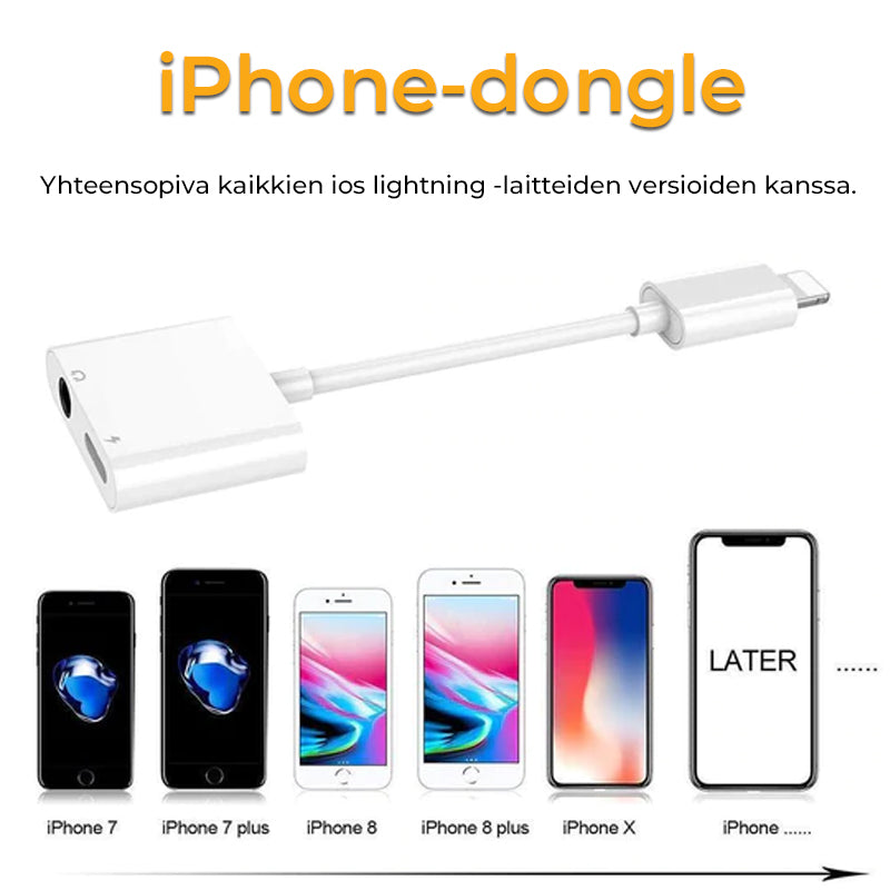 Kuulokeliitäntäsovitin Yhteensopiva iPhonen Kanssa