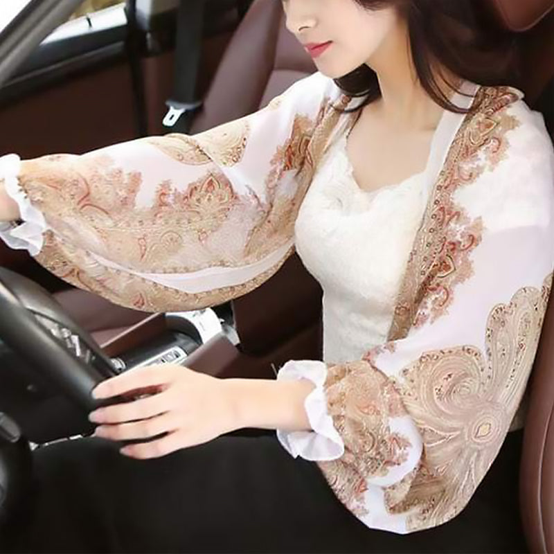 Ultrakevyt hengittävä auringonkestävä hihallinen huivi