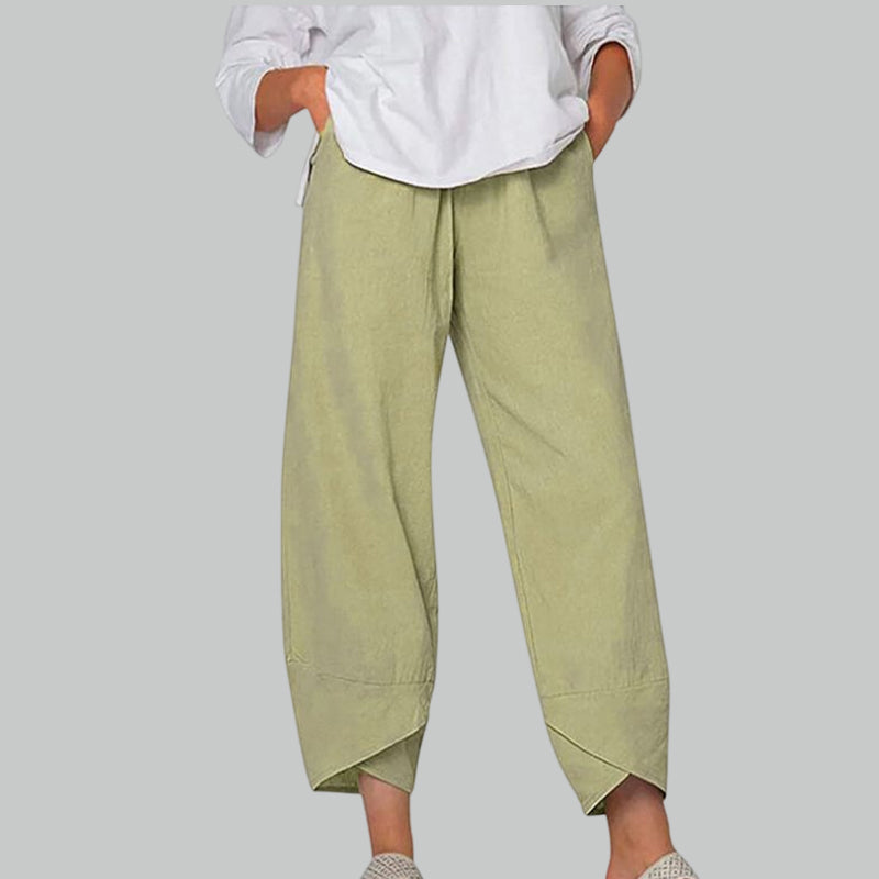 Naisten Yksinkertaiset Väljät Housut