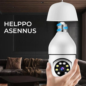 WLAN-valvontakamera, lampunkantaan asennettava