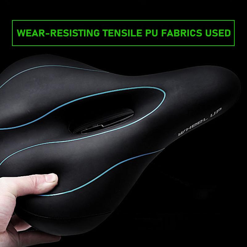 Erittäin pehmeä polkupyörän satula heijastinvalolla