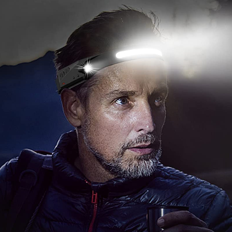 USB-ladattava otsalamppu, COB/XPE-LED 💡