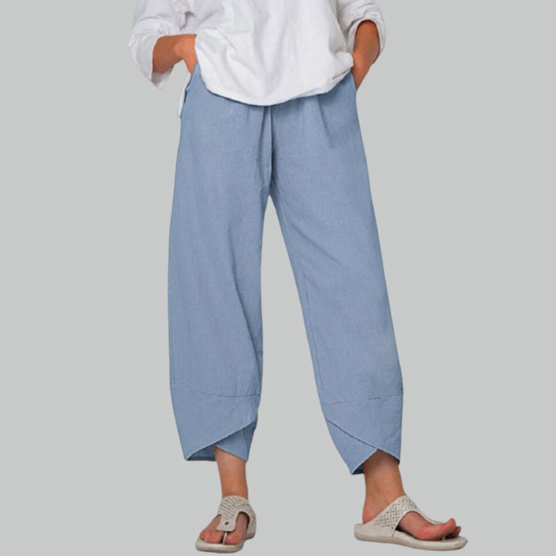 Naisten Yksinkertaiset Väljät Housut