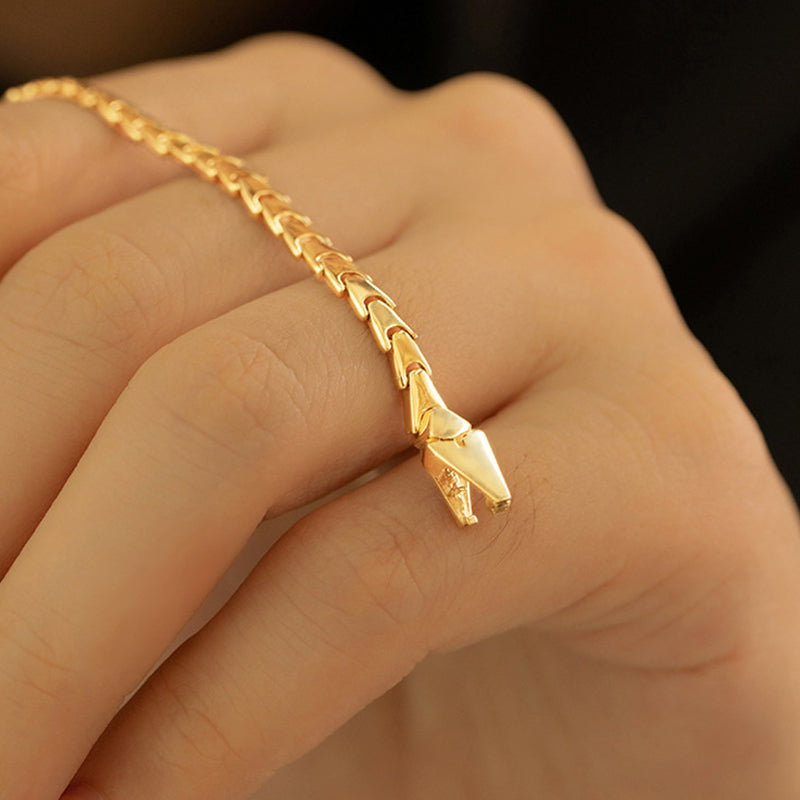 Käärme Ketjusormus