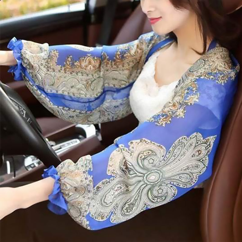 Ultrakevyt hengittävä auringonkestävä hihallinen huivi