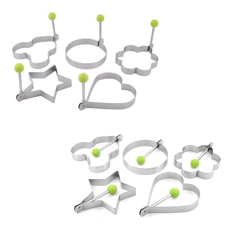 Pyöreät paistetun kananmunan muotit (ruostumaton teräs)