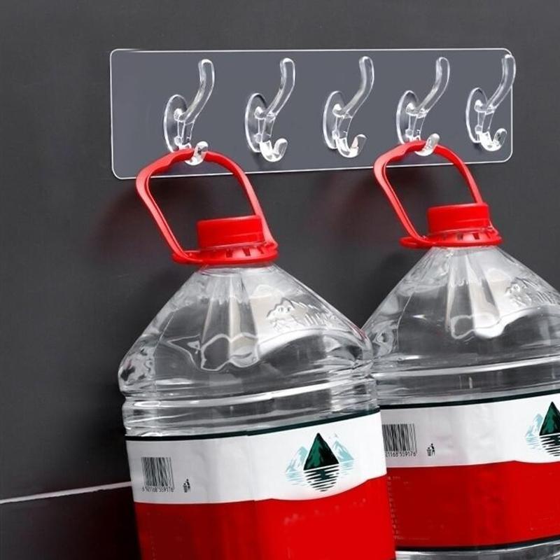 Läpinäkyvät seinäkoukut 5kpl