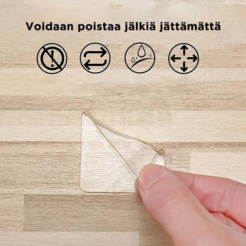 Kaksipuolinen teippi, monikäyttöinen ja uudelleenkäytettävä