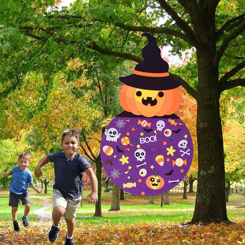 Halloween tee-se-itse lasten huopakäsityö